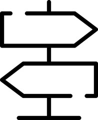 Minimalistic Modern Rounded Outline Directions Icon