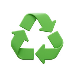 Obraz premium Green Recycling Symbol Arrows Icon.