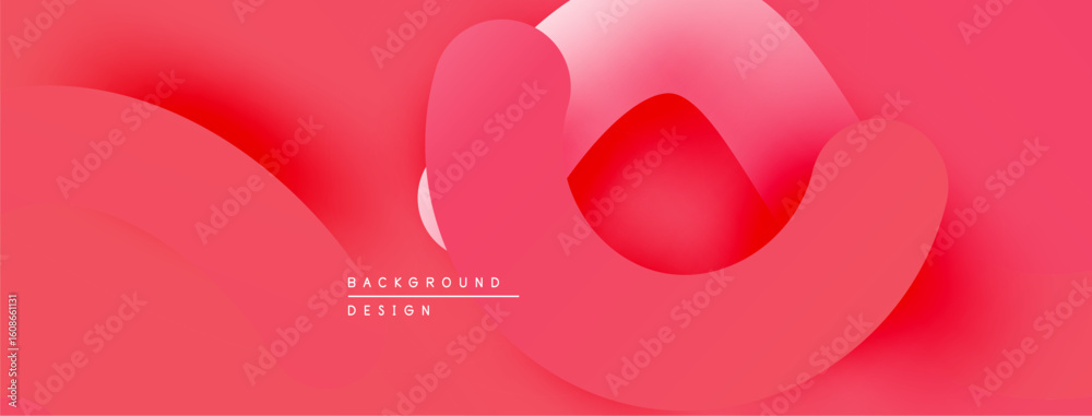 Poster abstract red background. fluid shapes overlap, creating soft gradients. modern design element for di