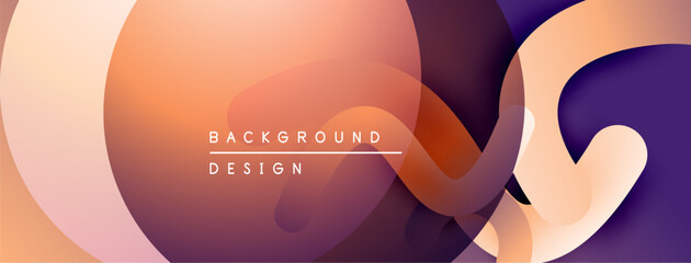 Abstract fluid shapes, warm colors blend. Gradient background creates modern design, suitable for digital projects.