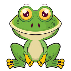 frog smile face cartoon cute