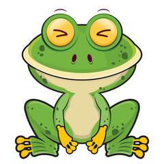 frog smile face cartoon cute