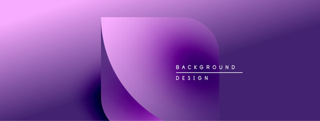 Abstract purple gradient background. Overlapping shapes create depth, modern design element for digital projects. Minimalist aesthetic.