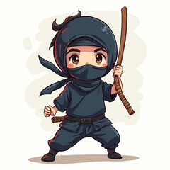 Cute Ninja Japan Character Design