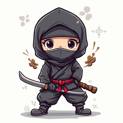 Cute Ninja Japan Character Design