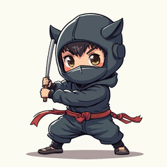 Cute Ninja Japan Character Design