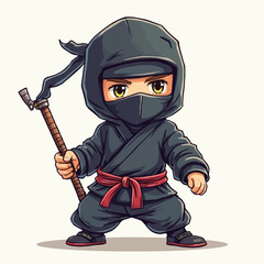 Cute Ninja Japan Character Design