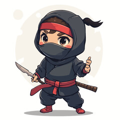 Cute Ninja Japan Character Design