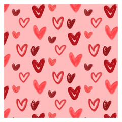 valentine heart doodle love symbols set with watercolor and crayon style