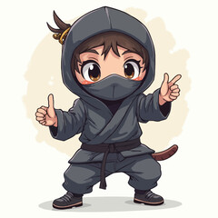 Cute Ninja Japan Character Design