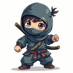 Cute Ninja Japan Character Design