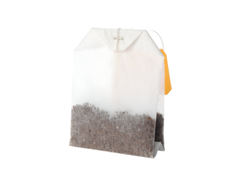 tea bag isolated on transparent background