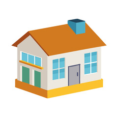 Detached House Simple Vector Icon Illustration