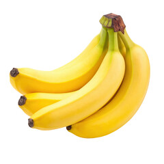 Tropical ripe banana isolated on white background PNG