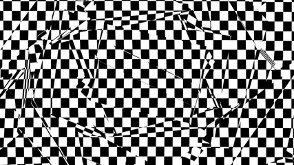 Abstract black and white checkered background. 
seamless loop video.4k wallpaper.