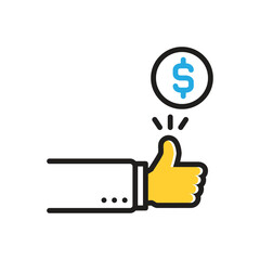 Multi color icon for toss