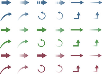 シンプルな矢印のアイコンセット