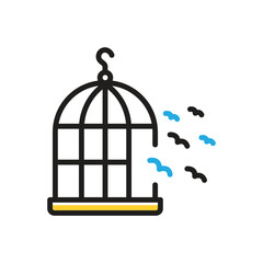 Multi color icon for freedom