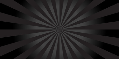 Sunburst beam light vintage shine and graphic summer explosion pattern. black and gray bright sunrise isolated glow striped texture background.	
