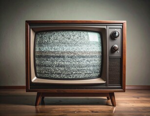 Vintage analog television screen