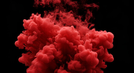 Red ink spreading in black background