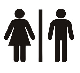 man and woman toilet sign