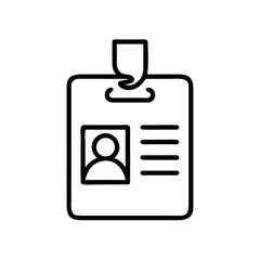 Obraz premium ID Card isolated on white background.