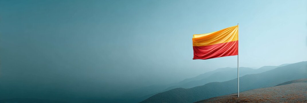 Colombia Independence Day Flag Waving on Clear Sky Background, Modern Premium Summer Celebration with Carnival Spirit for Millennial Marketing and Social Media