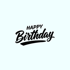 Happy Birthday Calligraphy Script Vector