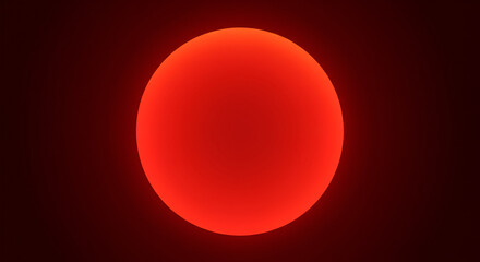 Red sphere against black background
