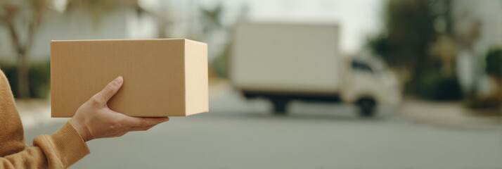 Professional Courier Using Smartphone App for Contactless Package Delivery Modern Tech-Driven Logistic Solution for Confident Last-Mile Marketing Campaigns