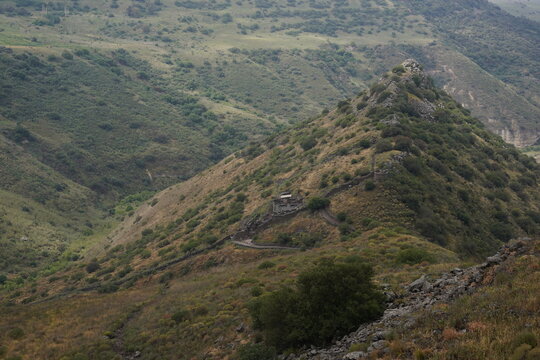The ruins of Gamla city, located in the Gamla Nature Reserve, Golan Heights, northern Israel