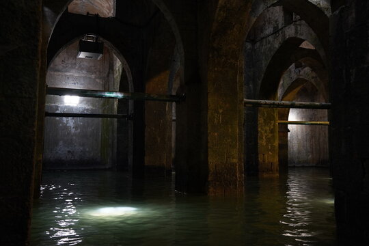 The Underground Pool of Arches in Ramla, Israel