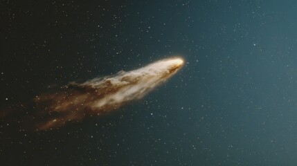 Premium Meteor Falling Across Star-Filled Night Sky Modern Cosmic Adventure for Travel Agencies Social Media and Marketing Campaigns