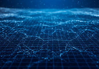 Obraz premium Futuristic Blue Digital Technology Background