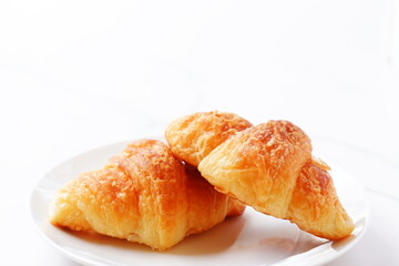 Croissants isolated on white background
