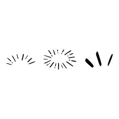 Hand-Drawn Sparkle and Shine Elements

