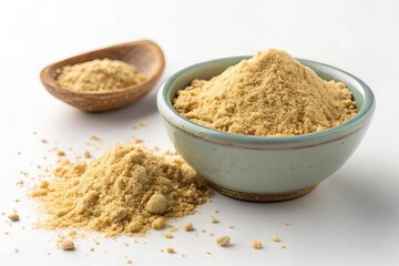 Indian Spice Blends in Clay Bowls on White Background