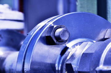 The flanged connection of pipeline