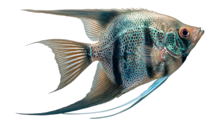 Angelfish profile closeup
