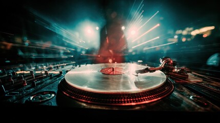 Nightlife DJ Turntable Vinyl Music Party Lights