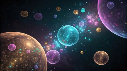 Colorful planets in space galaxy background cosmic wallpaper hd space exploration astronomy wallpaper