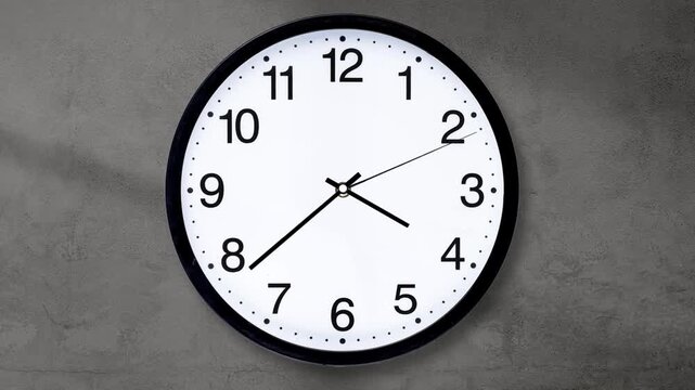 Timelaps clock on wall