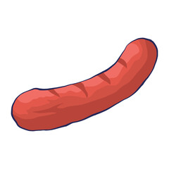sausage vector with cartoon artstyle