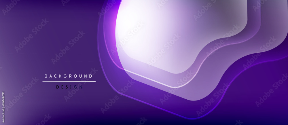 Wall mural abstract purple background. overlapping layers create flowing shapes, gradient effect, modern design