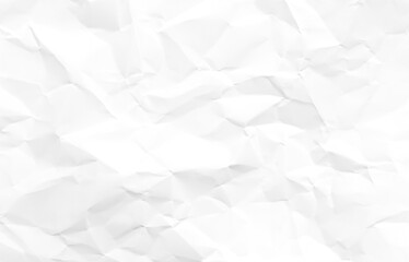 Crumpled White Paper Texture Background