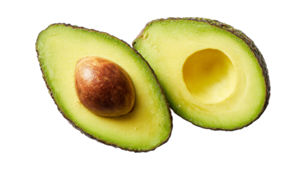 Avocado halves food photography