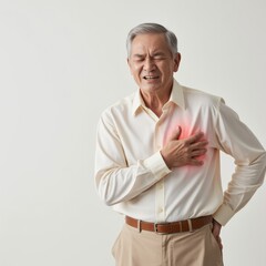 The elderly suddenly suffers from chest pain