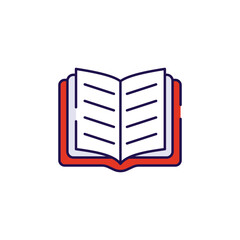 Book icon design with white background stock illustration