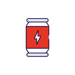 Energy drink icon design with white background stock illustration
